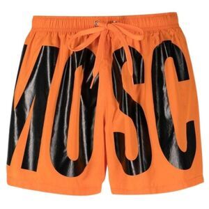 Moschino Mens Logo Swim Shorts / Orange